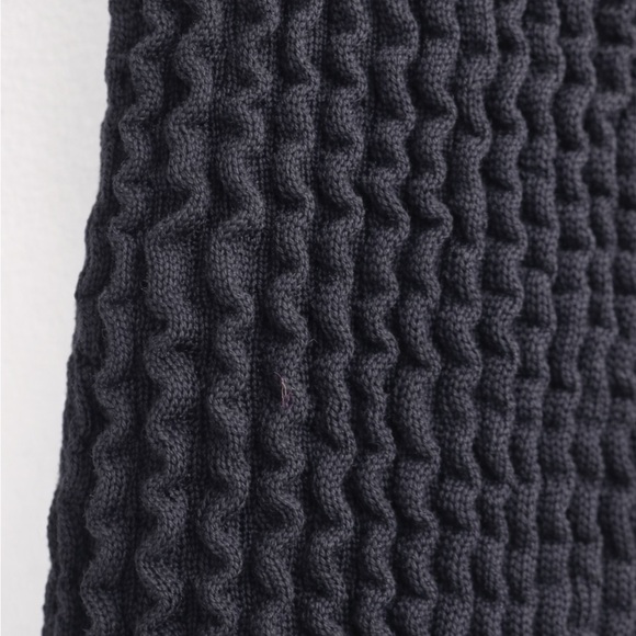 Z Supply Black Textured Stretch Midi Dress Spaghetti Strap Lined - Picture 3 of 6